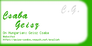 csaba geisz business card